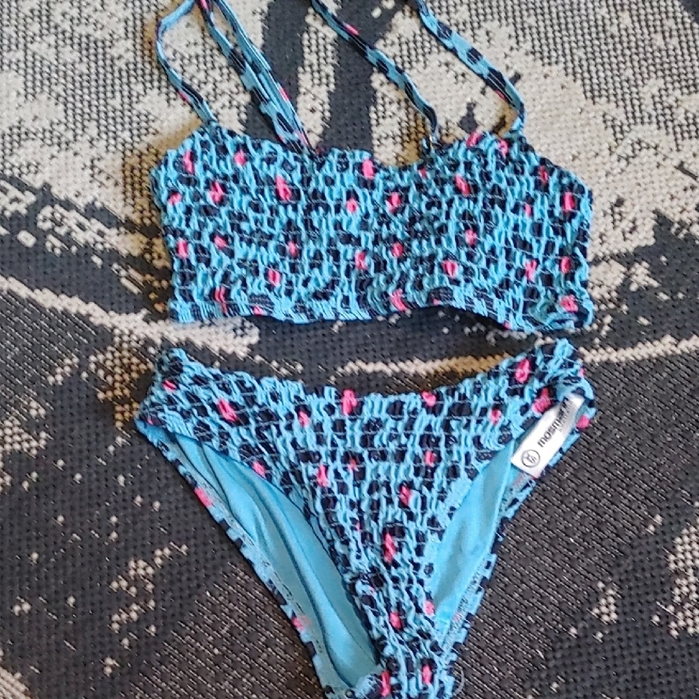 👌 Free Mossmann Blue and Pink Bikini Swimwear Sz XS